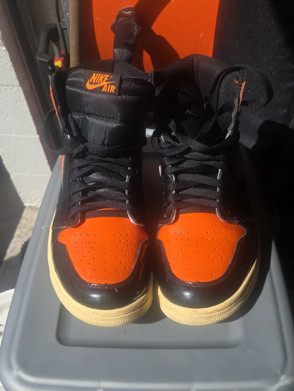 Jordan Men’s Sneakers - Black & Orange High Top